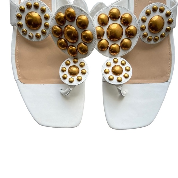 Veronica Beard - Minari Slip On T Strap Embellished Slide Sandals Sz 8 - Picture 3 of 11